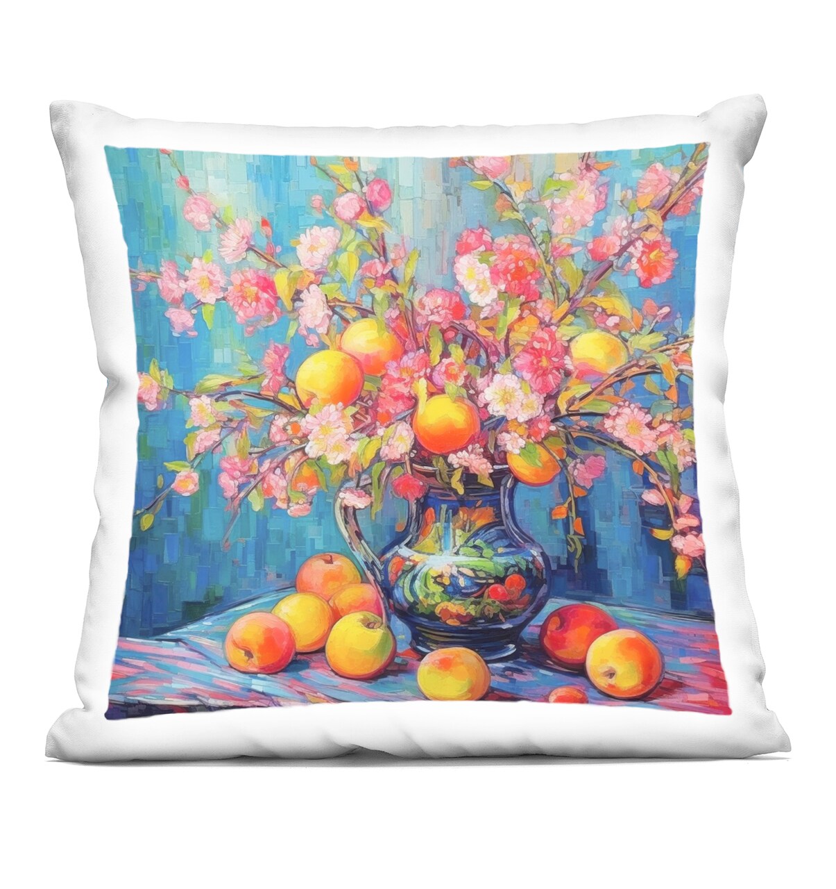 Stupell Industries Peach & Florals Bouquet Decorative Printed Throw Pillow Design by LSR Design Studio, 18 x 7 x 18